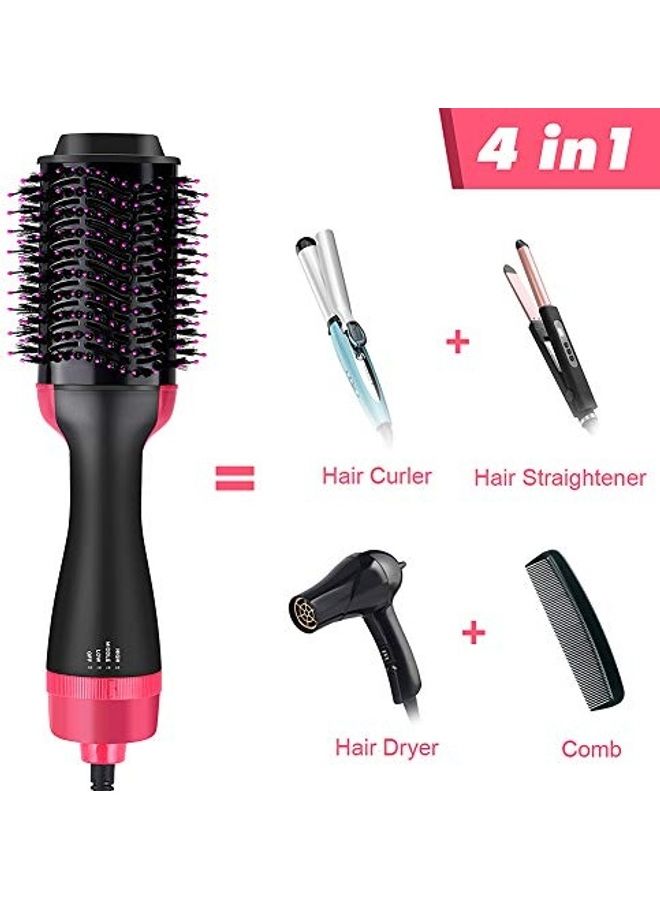 Hair Dryer Brush Black/Pink - Image 2