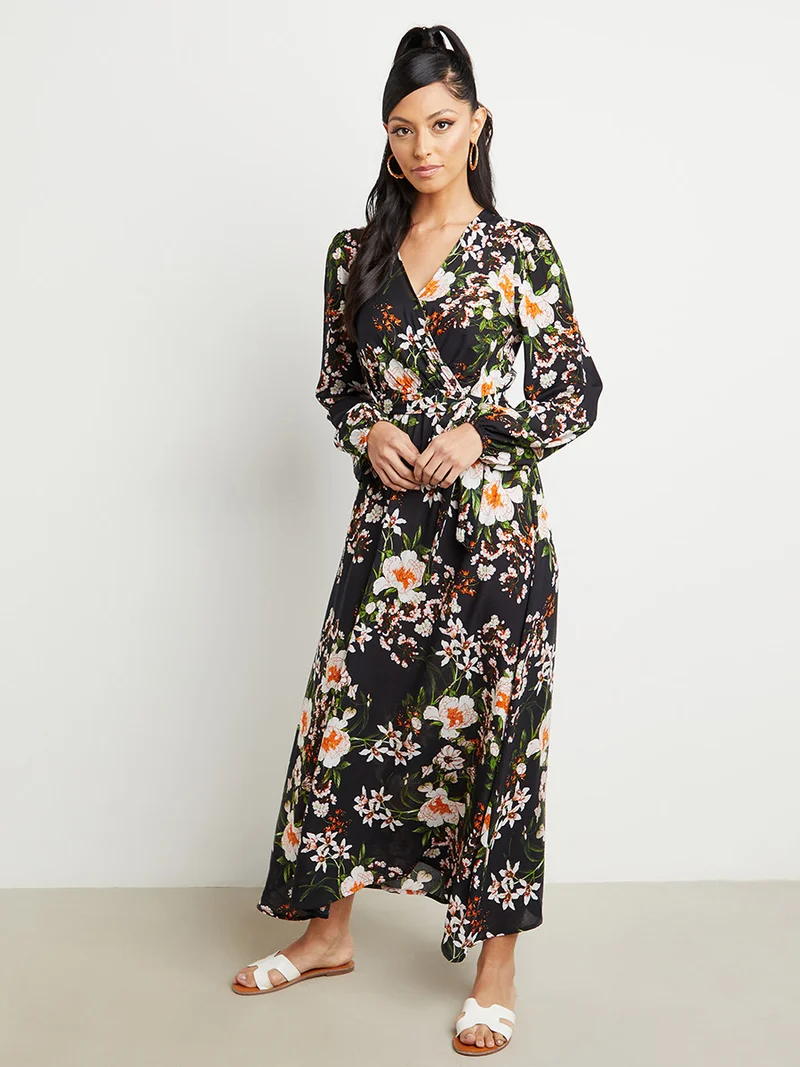Closet By Styli Floral Printed Maxi Dress Multicolour