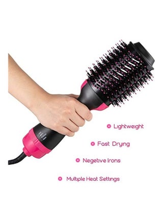 3-In-1 Hair Brush Dryer And Styler Black/Pink - view 3