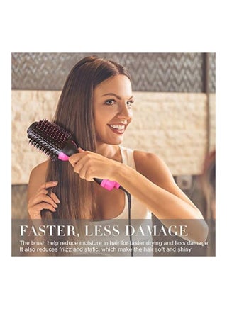 3-In-1 Hair Brush Dryer And Styler Black/Pink - view 4