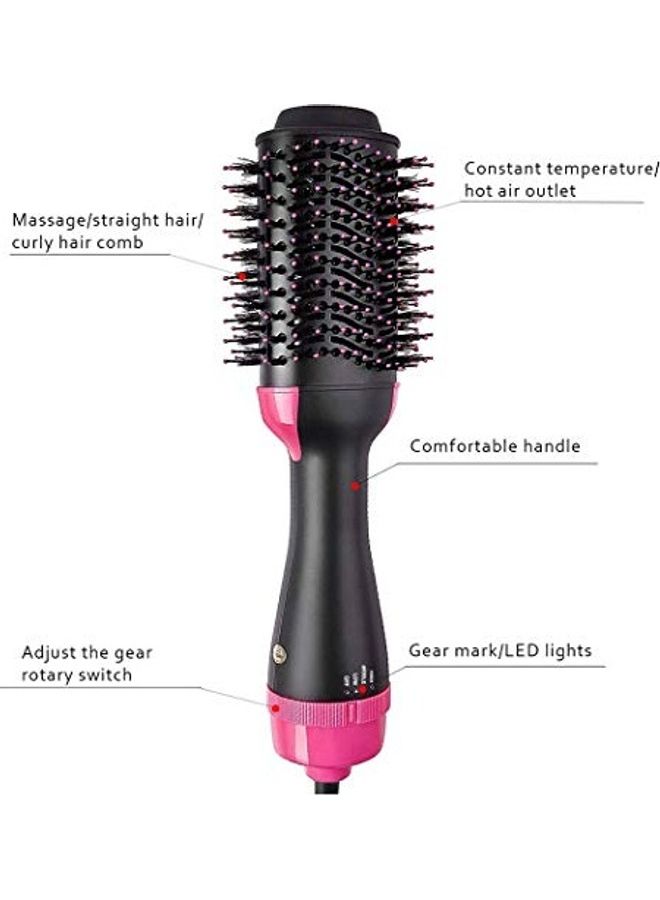 فرشاة لتصفيف وتجفيف الشعر 3 في 1. أسود/وردي - Image 5