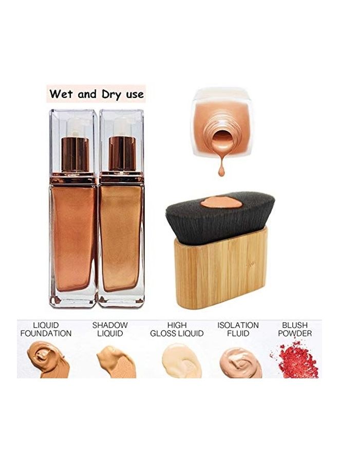 Kabuki Makeup Brush Beige/Black - Image 4