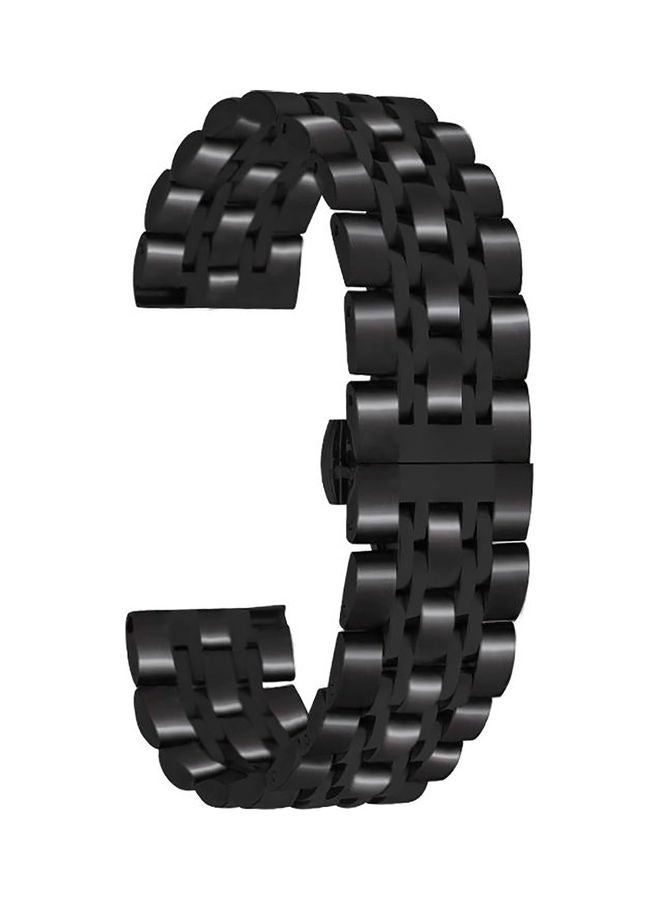 Stainless Steel Replacement Band For Smartwatch Black