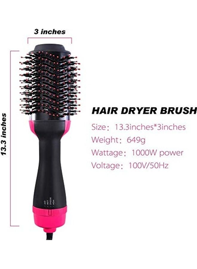 2-In-1 Professional Hair Dryer With Straightener And Curler Black/Pink - Image 2