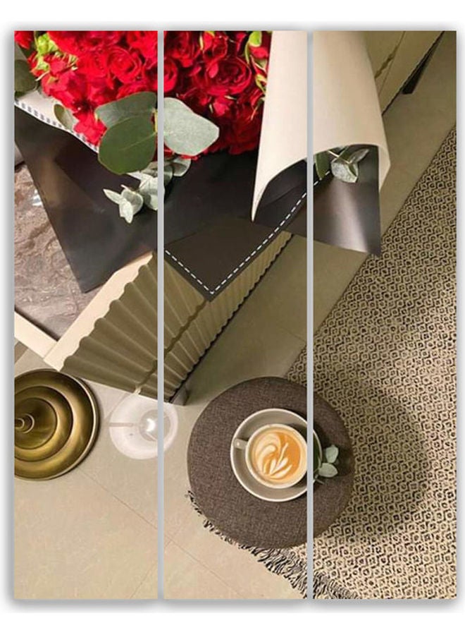 3-Piece Coffee MDF Wall Art Multicolour M - Image 1