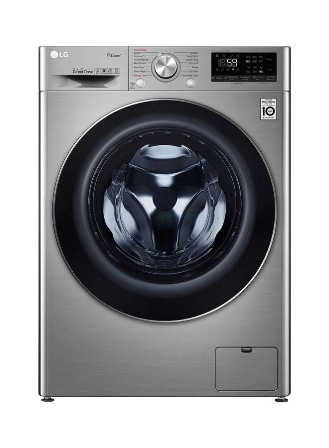 LG - Front Load washing Machine 10.5 Kg WFV1114XMT Silver - Image 1