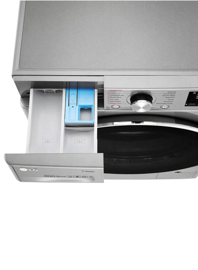 LG - Front Load washing Machine 10.5 Kg WFV1114XMT Silver - Image 1