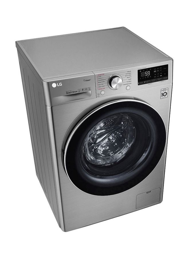 LG - Front Load washing Machine 10.5 Kg WFV1114XMT Silver - Image 1