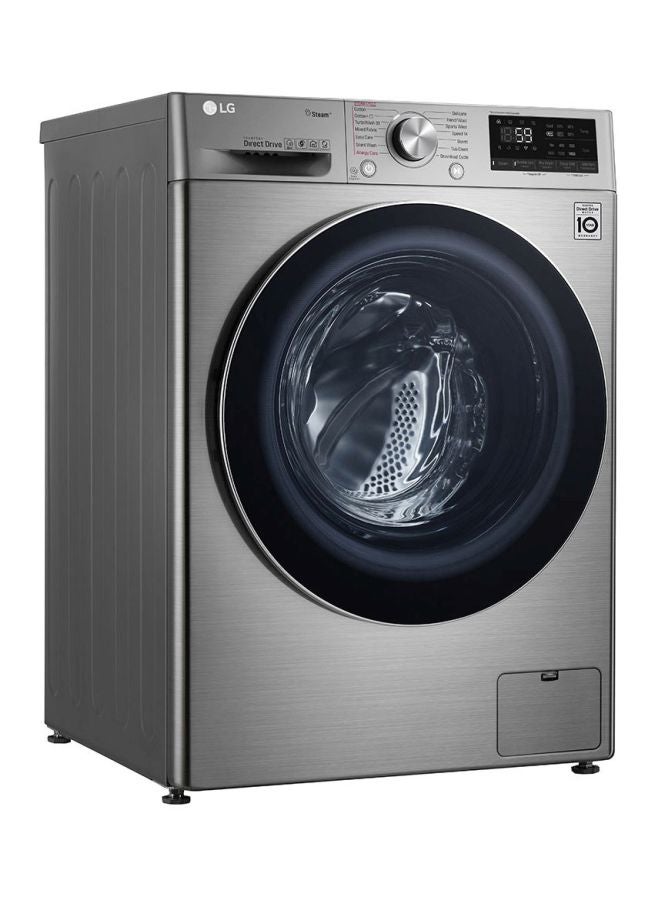 LG - Front Load washing Machine 10.5 Kg WFV1114XMT Silver - Image 1
