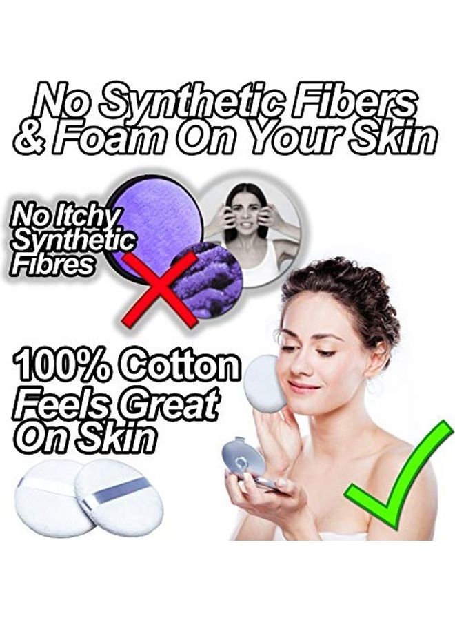 3-Piece Powder Puff Set White - Image 3