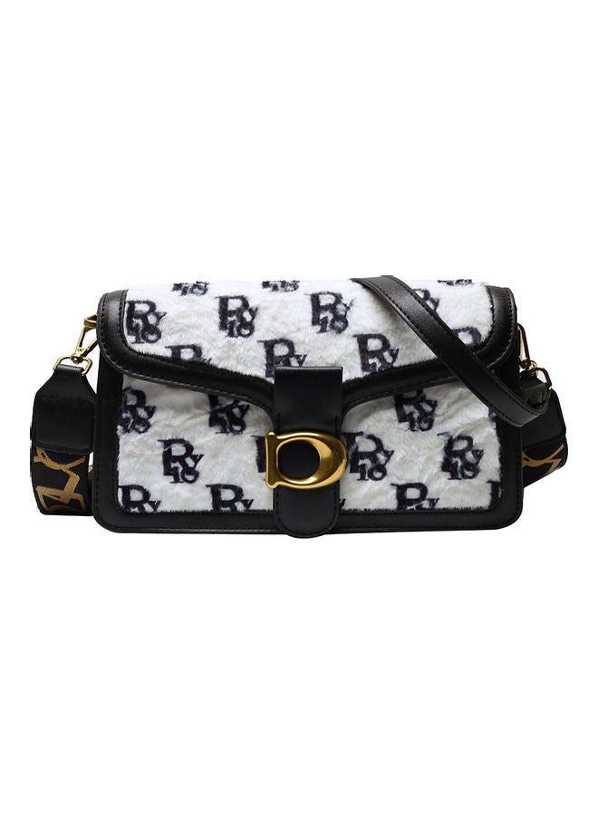 Printed Crossbody Bag White/Black  - Image 1