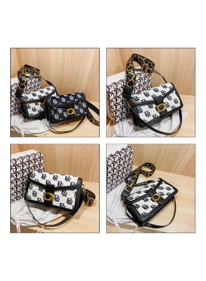 Printed Crossbody Bag White/Black  - Image 4