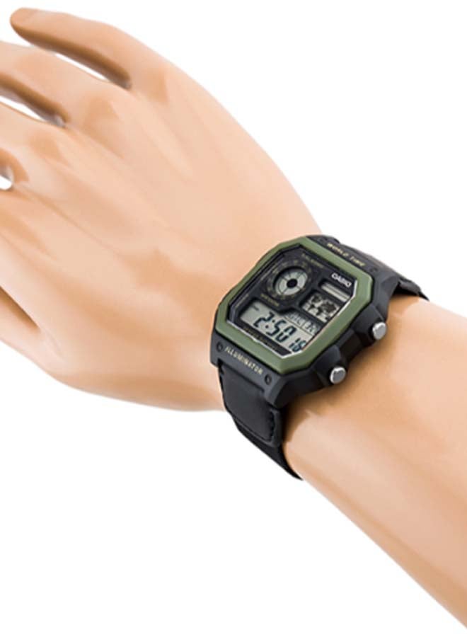 CASIO Women's Leather Digital Quartz Watch AE-1200WHB-1BV - 39 mm - Black - Image 4