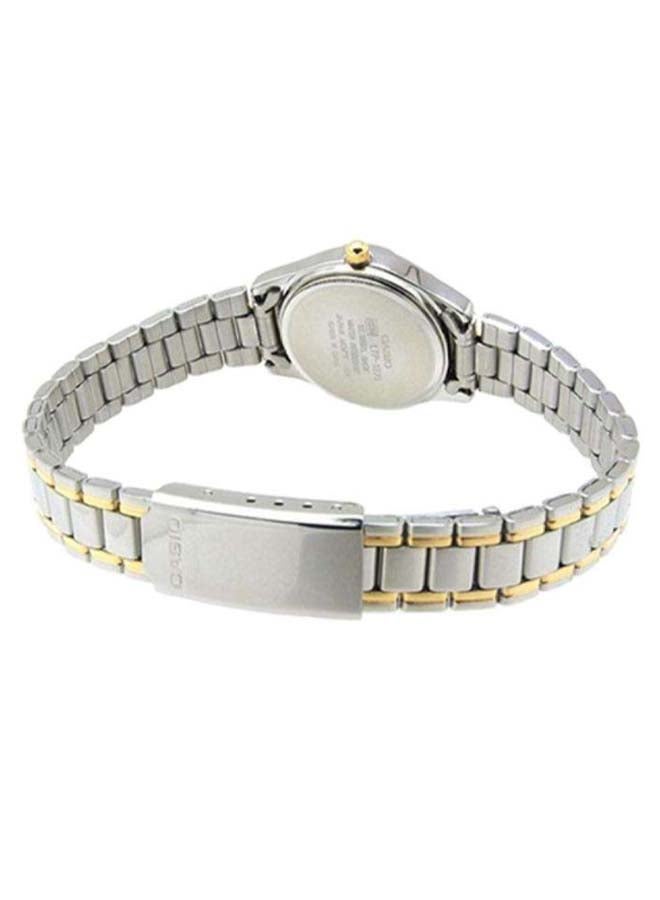 CASIO Women's Water Resistant Analog Watch LTP-1275SG-9A - 26 mm - Silver/Gold - Image 4