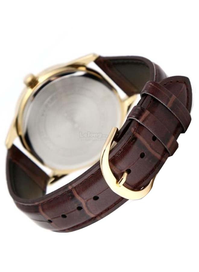 CASIO Men's Leather Analog Watch MTP-V005GL-7B - 40 mm - Dark Brown - Image 3