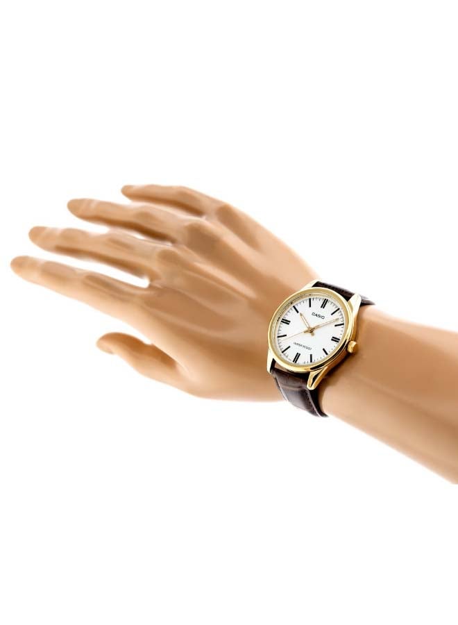 CASIO Men's Leather Analog Watch MTP-V005GL-7B - 40 mm - Dark Brown - Image 5