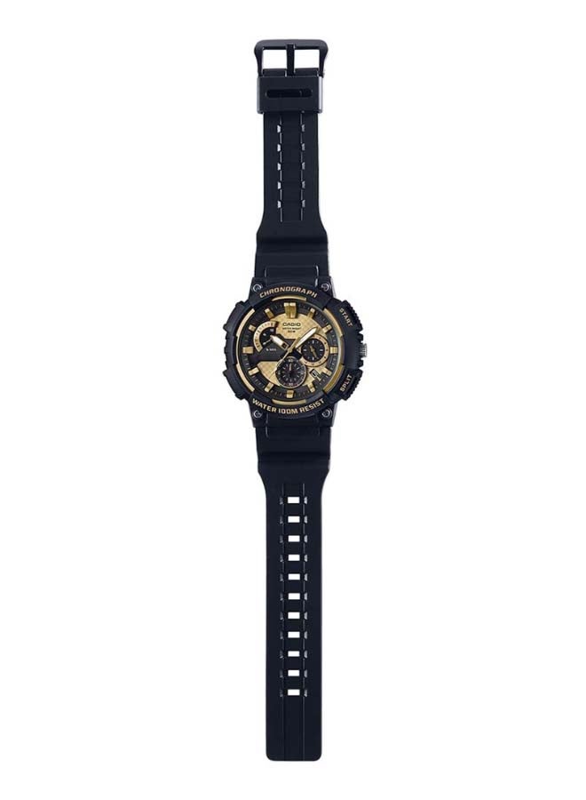 كاسيو ساعة يد كرونوغراف بسوار من الراتينج طراز MCW-200H-9AV - 56 مم - أسود للرجال - Image 4