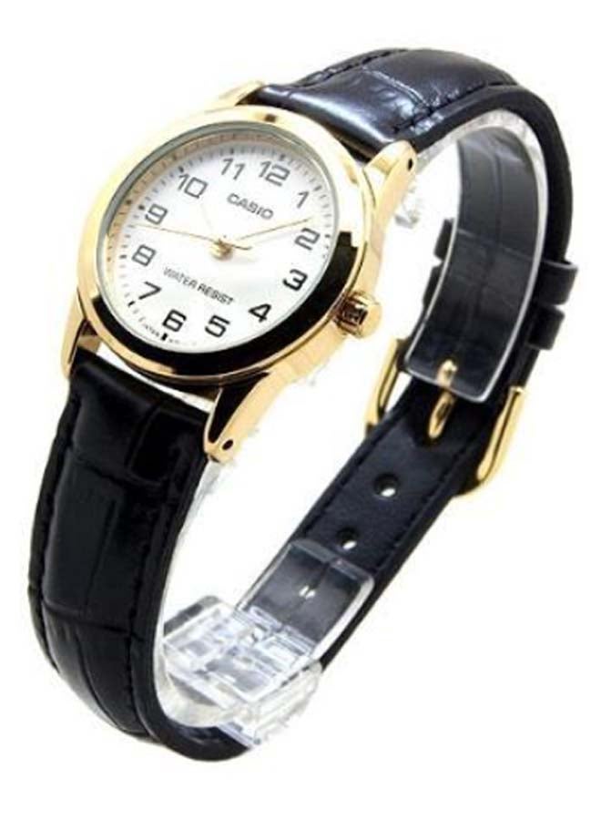 CASIO - women Leather Analog Wrist Watch LTP-V001GL-7B - 25 mm - Black - Image 1