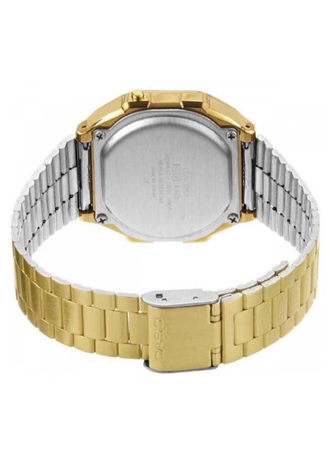 كاسيو ساعة يد رقمية بسوار من الإستانلس ستيل طراز A168WG-9WDF - 39 مم - ذهبي للرجال - Image 3