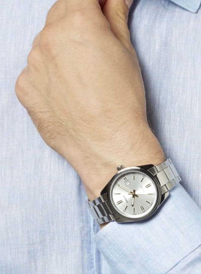 CASIO Stainless Steel Analog Couple Watch Set MTP-1302D-7A1 + LTP-1302D-7A1 - 44 mm - Silver - Image 4