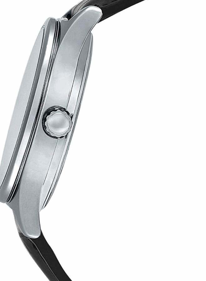 CASIO Men's Leather Analog Watch Mtp-V006L-1B2UDF - Image 4