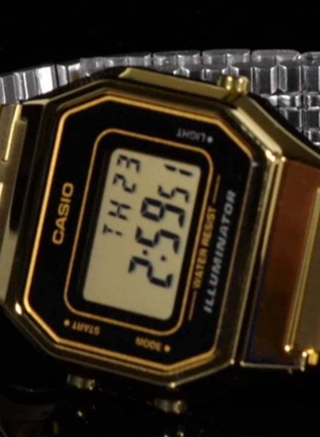 CASIO Women's Retro Stainless Steel Digital Watch LA680WGA-1DF - 29 mm - Gold - Image 3
