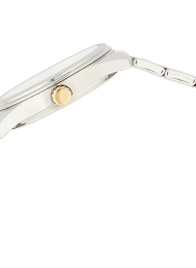 كاسيو ساعة يد بعقارب ومقاومة للماء طراز MTP-1302SG-7AV - قياس 39 مم - فضي/ذهبي للرجال - Image 4