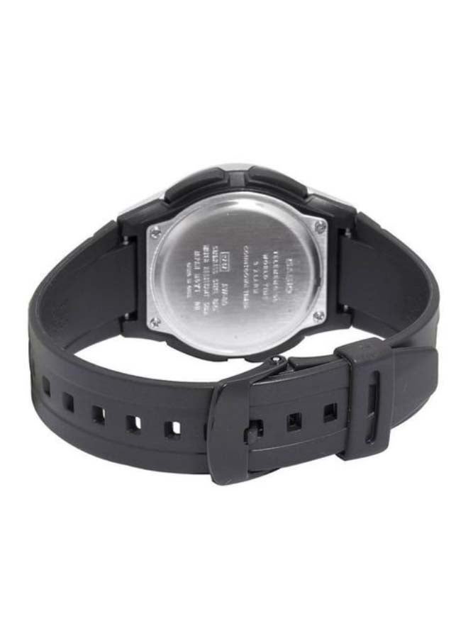 CASIO Men's Silicone Analog & Digital Wrist Watch AW-80-7A2VEF - 40 mm - Black - Image 2