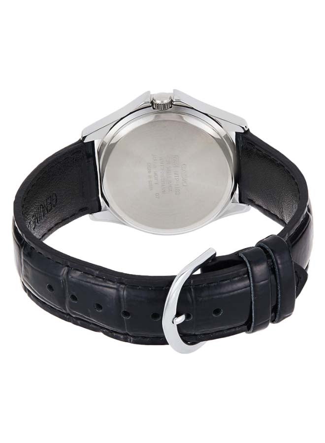 CASIO Men's Leather Analog Wrist Watch MTP-1183E-7B - 38 mm - Black  - Image 3