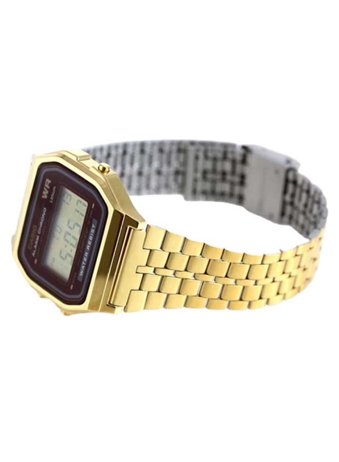 CASIO Men's Water Resistant Digital Wrist Watch A159WGEA-5DF - 33 mm - Gold - Image 3