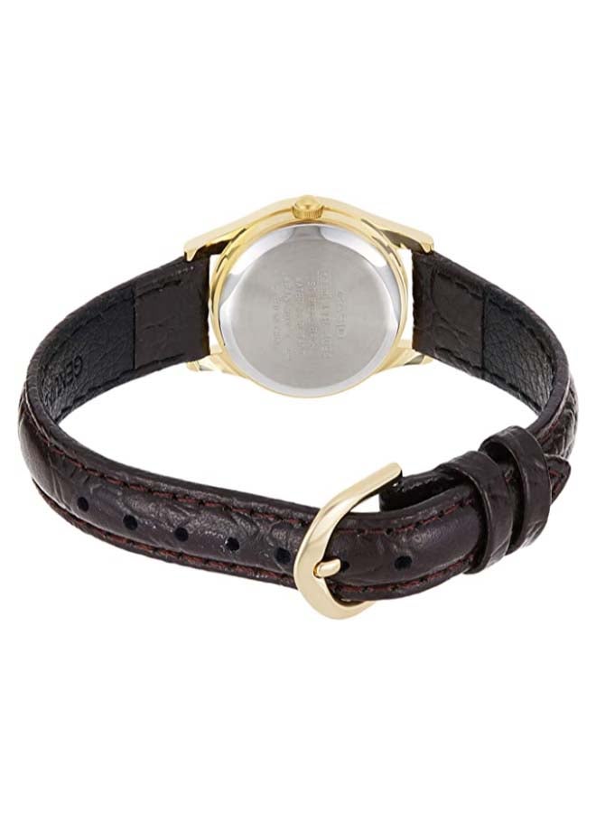 CASIO Women's Leather Analog Quartz Watch LTP-1094Q-9A - 23 mm - Brown - Image 2