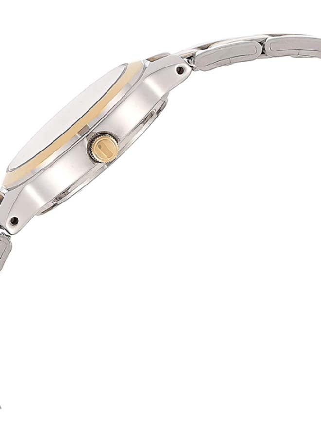 كاسيو ساعة يد بعقارب وسوار من الإستانلس ستيل طراز LTP-1131G-9A - قياس 27 مم - فضي/ذهبي للنساء - Image 3