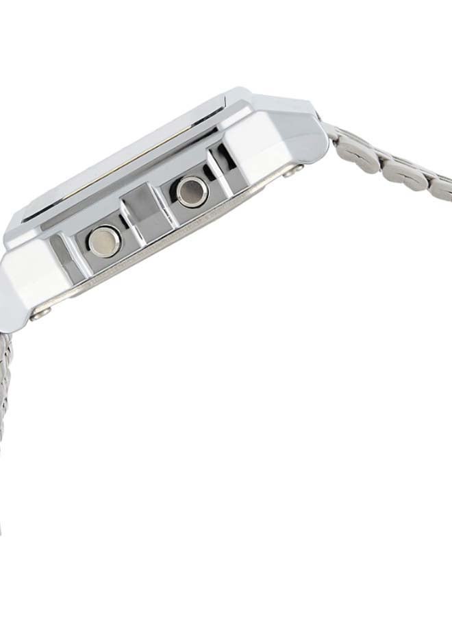 كاسيو ساعة يد رقمية بسوار من الإستانلس ستيل طراز A500WA-1DF مقاس 34 مم - لون فضي للرجال - Image 5