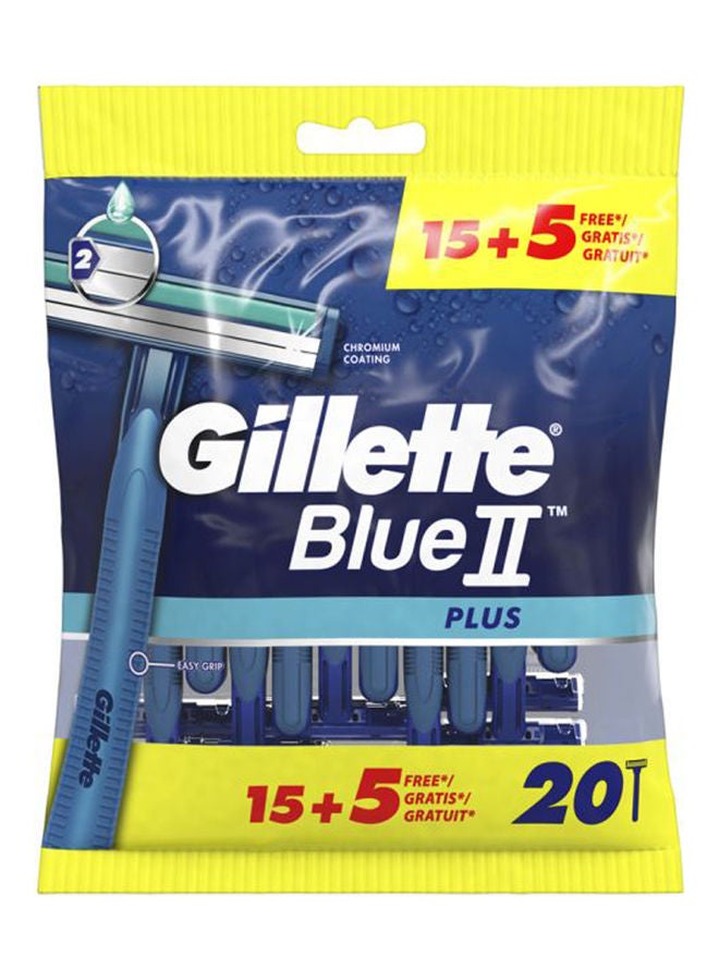 Gillette - II Plus Disposable Razor for Men Blue - Image 1