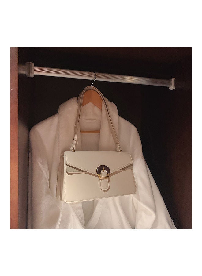 Front Flap Closure Crossbody Bag White  - Image 2