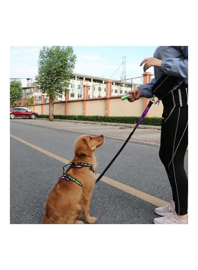 Generic 2-Piece Hands-Free Leash With Removable Zipper Pouch Black/Purple 25x8x8cm  - Image 3