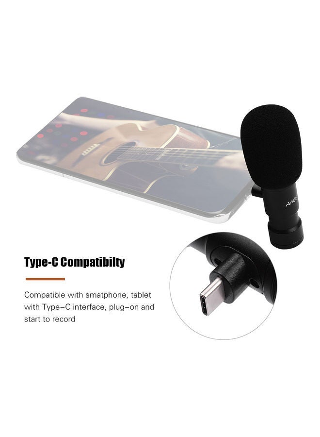 Generic Type-C Smartphone Microphone Black  - Image 3