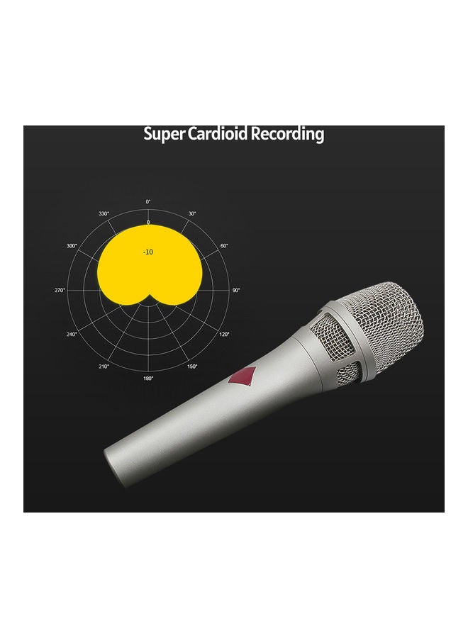 Handheld Condenser Microphone Silver - Image 2