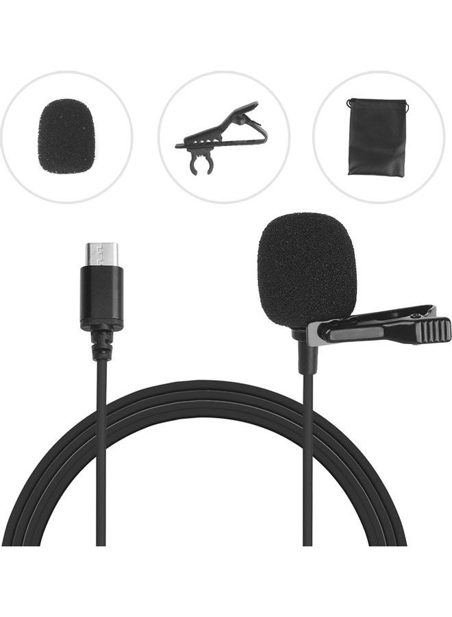 Lavalier Clip-On Microphone Black - Image 2