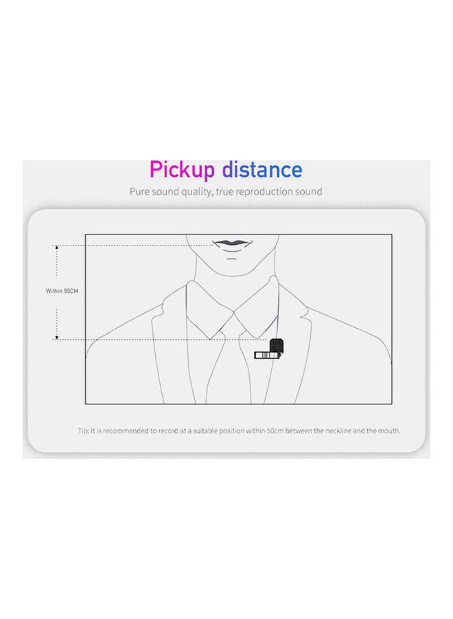 Lavalier Microphone With Type-C Conversion Plug Black - Image 5