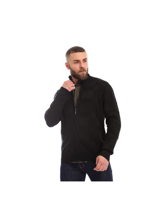 كارديغان محبوك أسود