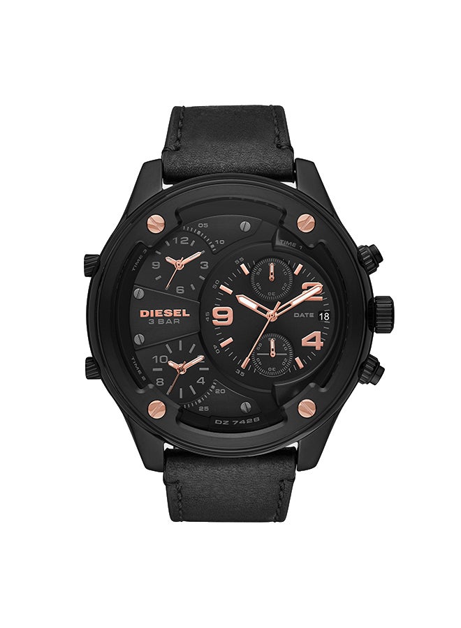 ديزل ساعة يد بعقارب وسوار من الجلد طراز DZ7428 للرجال - Image 1