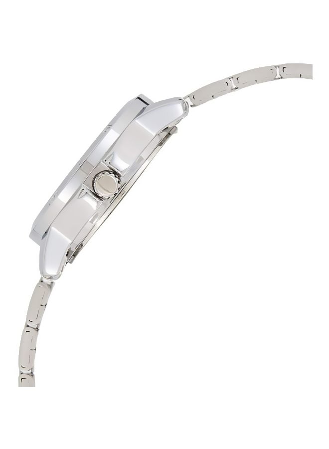 كاسيو ساعة يد بعقارب وسوار من الإستانلس ستيل طراز LTP-V004D-7BDF - 30 مم - فضي للنساء - Image 3