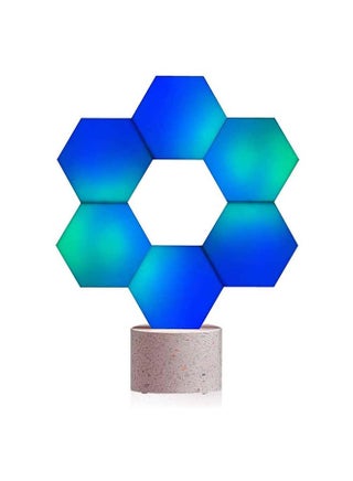 RGB LED Wired Panels Gaming Setup, Compatible Apple Homekit, Amazon Alexa, Google Home (Extended (1x Controller, 6x Module, 1x Stand) - v1618904341/N46617125A_1