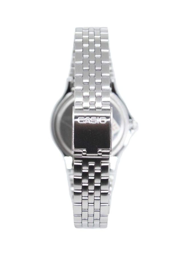 كاسيو ساعة يد بعقارب وسوار من الإستانلس ستيل طراز MQ-1000D-1A2DF مقاس 39 مم - لون فضي للنساء - Image 2