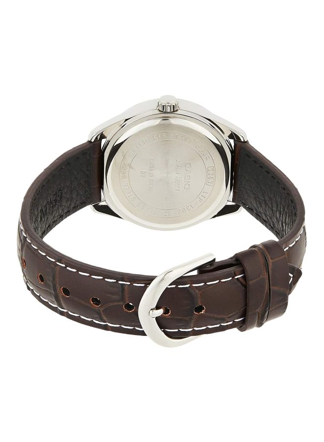 CASIO Women's Leather Analog Wrist Watch LTP-1302L-7B3VDF - 44 mm - Dark Brown - Image 2