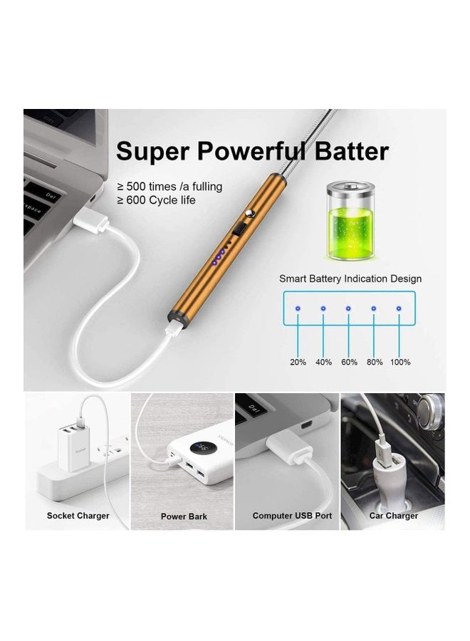 XiuWoo Electric Arc Lighter Gold/Silver - Image 5