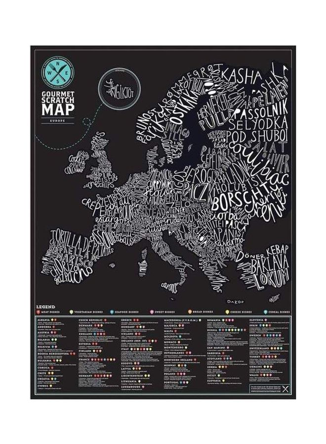 LUCKIES OF LONDON Gourmet Scratch Map Black/White  - Image 1