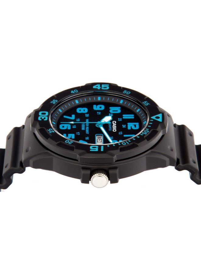 كاسيو ساعة يد بعقارب مقاومة للماء طراز MRW-200H-2BVEF - 48 مم - أسود للرجال - Image 4