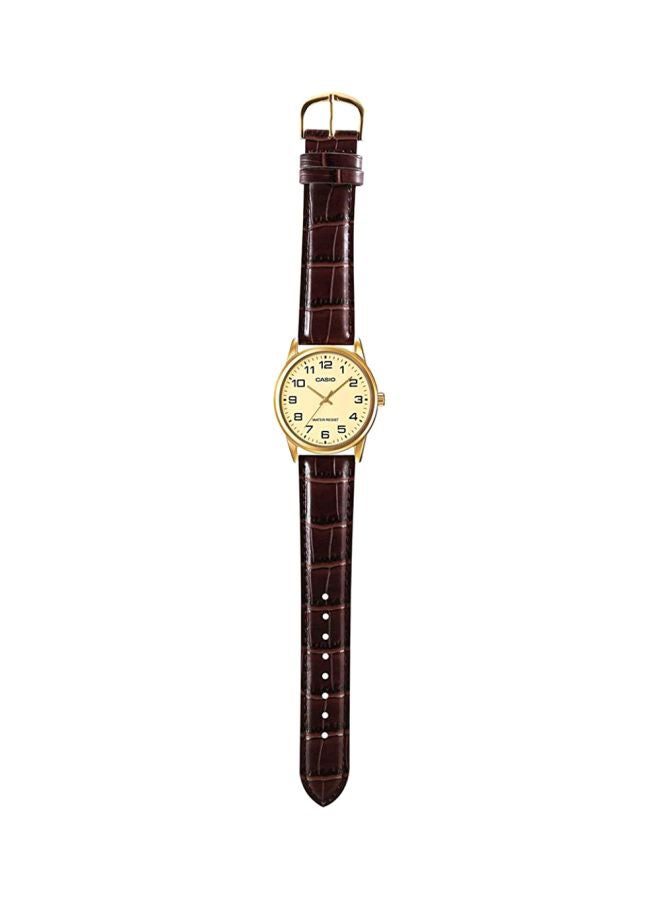 CASIO - Leather Analog Quartz Watch Set MTP/LTP-V001GL-9BUDF - Image 1